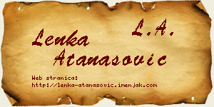 Lenka Atanasović vizit kartica